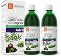 Krishna's Karela Jamun Neem Juice - 1000 ml | Blend Of Fresh Karela, Neem Juice & Jamun Seeds Ayurvedic Solution For Balancing Sugar Levels - (Pack of 2)