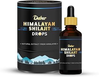 Dabur Himalayan Pure Shilajit Drops - 30ml | Rich in Fulvic acid | Natural extract from Himalayas | 100% Pure Shilajit | Boosts Stamina And Energy | Builds Immunity