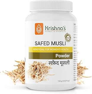 Krishna's Safed Musli (Chlorophytum borivilianum) Powder 100 g