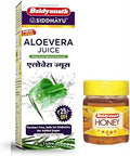 Baidyanath Asli Ayurved Aloe Vera juice with Pulp, All Natural tonic for Immunity, Better digestion and Glowing Skin, 1L | 50ML Free Honey