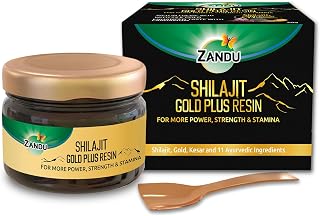 Zandu Shilajit/Shilajeet Gold Plus Resin | Boosts Stamina, Strength & Energy I Promotes muscle growth & recovery | 20g I 100% Pure Himalayan Shilajit with 24K Gold Bhasma