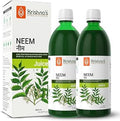 Krishna's Neem Juice 1000 ml Hand Picked Fresh And Green Neem Leaves From Rajasthan | Natural Blood Purifier | Helps Boost Immunity - (Pack of 2)