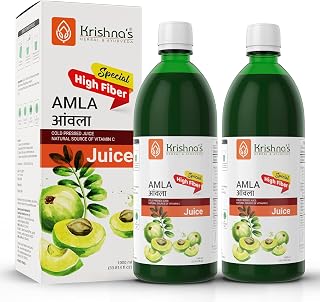 Krishna's Amla Special High Fibre Juice - 1000 ml | Natural Immunity Booster | Rich in Vitamin C | (Pack of 2)