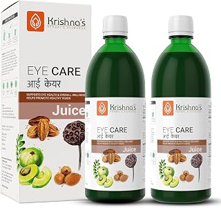 Krishna's Eye Care Juice, Supports Eye Health & Overall Wellness, No Artificial Colors or Flavors - 1000 ml - (Pack of 2)