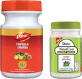 Dabur Triphala Churna Ayurvedic Remedy For Gastro Intestinal Health - 500g & Dabur Nature Care Isabgol Double Action Trifala And Ajwain, Effective Relief From Constipation And Gas - 100 Gm