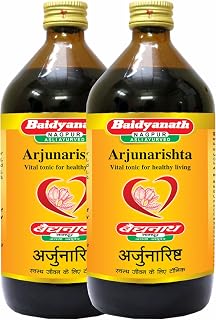 Baidyanath Asli Ayurved Arjunarishta 450ml (Pack of 2) - Herbal Tonic for Healthy Heart, Digestion, and Cardiac Function Support