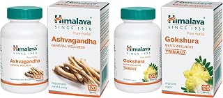 Himalaya Ashvagandha - 120 Tablets | Stress Relief | Rejuvenates Mind & Body | Improves Strength & Energy | General Wellness & Gokshura Men's Wellness Tablets, 120 Tablets|Tribulus| Improves vigour