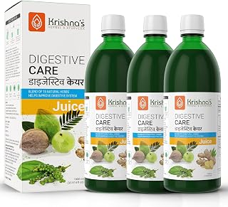 Krishna's Digestive Care Juice With Goodness Of Amla, Ginger, Chitrak, Anaardana, Baheda For To Help In Digestion And Metabolism - 1000 ml Each (Pack of 3)