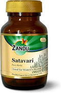 Zandu Satavari 60 Capsules | Promotes Lactation & Hormonal Balance | Shatavari for PCOS Support, Menstrual Wellness & Vitality | Support Women’s Health | 100% Pure & Natural | No Preservatives