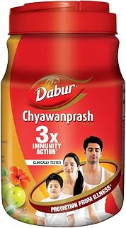 Dabur Chyawanprash - 2kg | 3X Immunity Action | With 40+ Ayurvedic Herbs | Helps Build Strength & Stamina | Builds Overall Health | Ayurvedic Health Supplement | Good for Digestion & Respiration