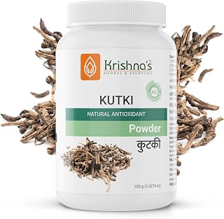 Krishna's Kutki (Picrorhiza kurroa) Powder - 100 g | Improves Appetite | Supports Digestive System