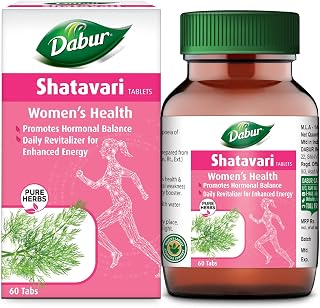 Dabur Shatavari Tablets | Women's Wellness | Hormonal Balance Supplement - 60 tablets