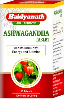 Baidyanath Asli Ayurved Ashwagandha Tablet | Immunity Booster | Antioxidant | Rejuvenate Mind & Body - 60 Tablets