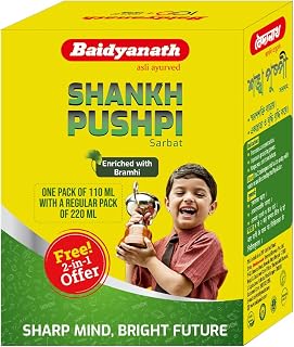 Baidyanath Shankhapushpi Sharbat Combo - 220 ml + 110 ml (pack of 1)