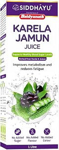 Baidyanath Asli Ayurved Asli Ayurved Karela Jamun Juice Paraben Free With No Added Sugar - 1litre, Pack of 1