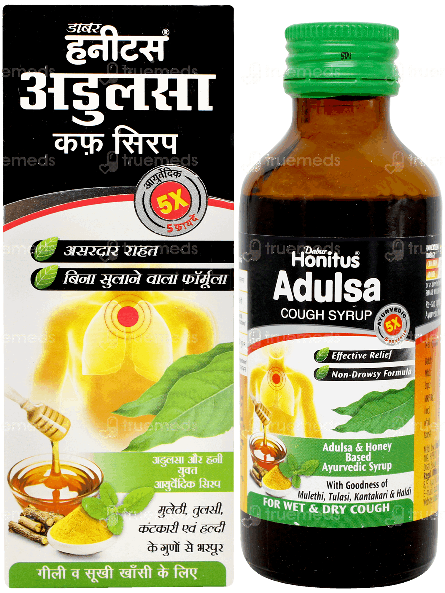 Dabur Honitus Adulsa Cough Syrup 100 ml