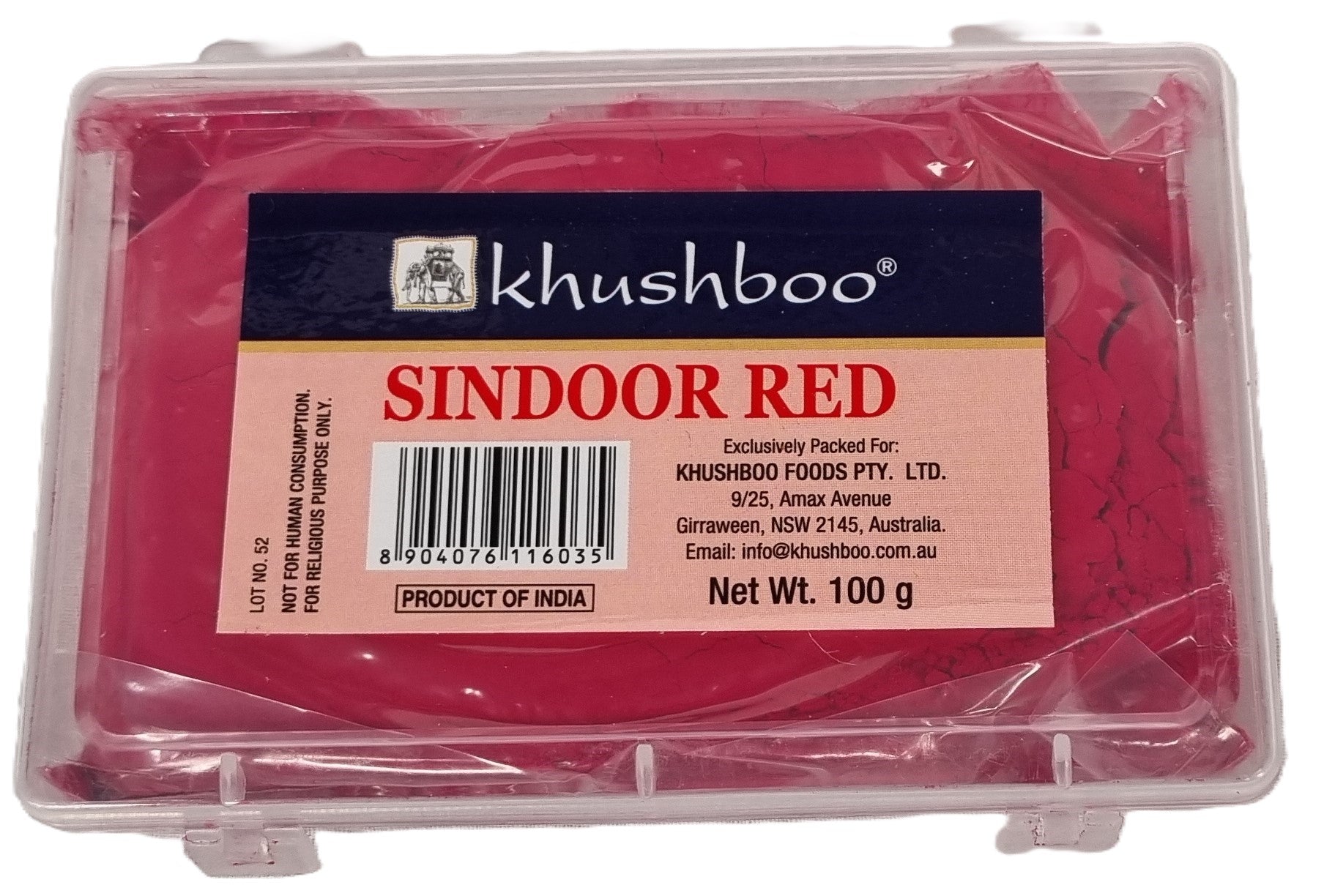 Khushboo Sindoor Powder Red 100 g