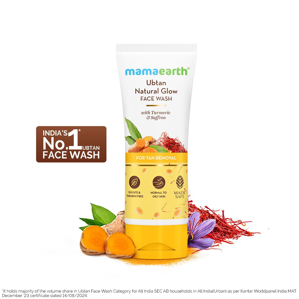 Mamaearth Ubtan Face Wash Turmeric 100 ml