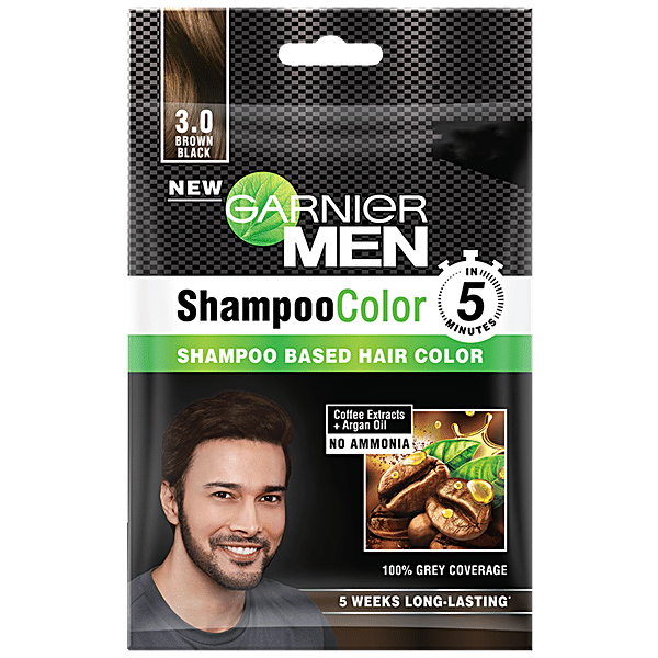 Garnier Men Shampoo Color Brown Black 3.0 No 10 ml + 10 ml