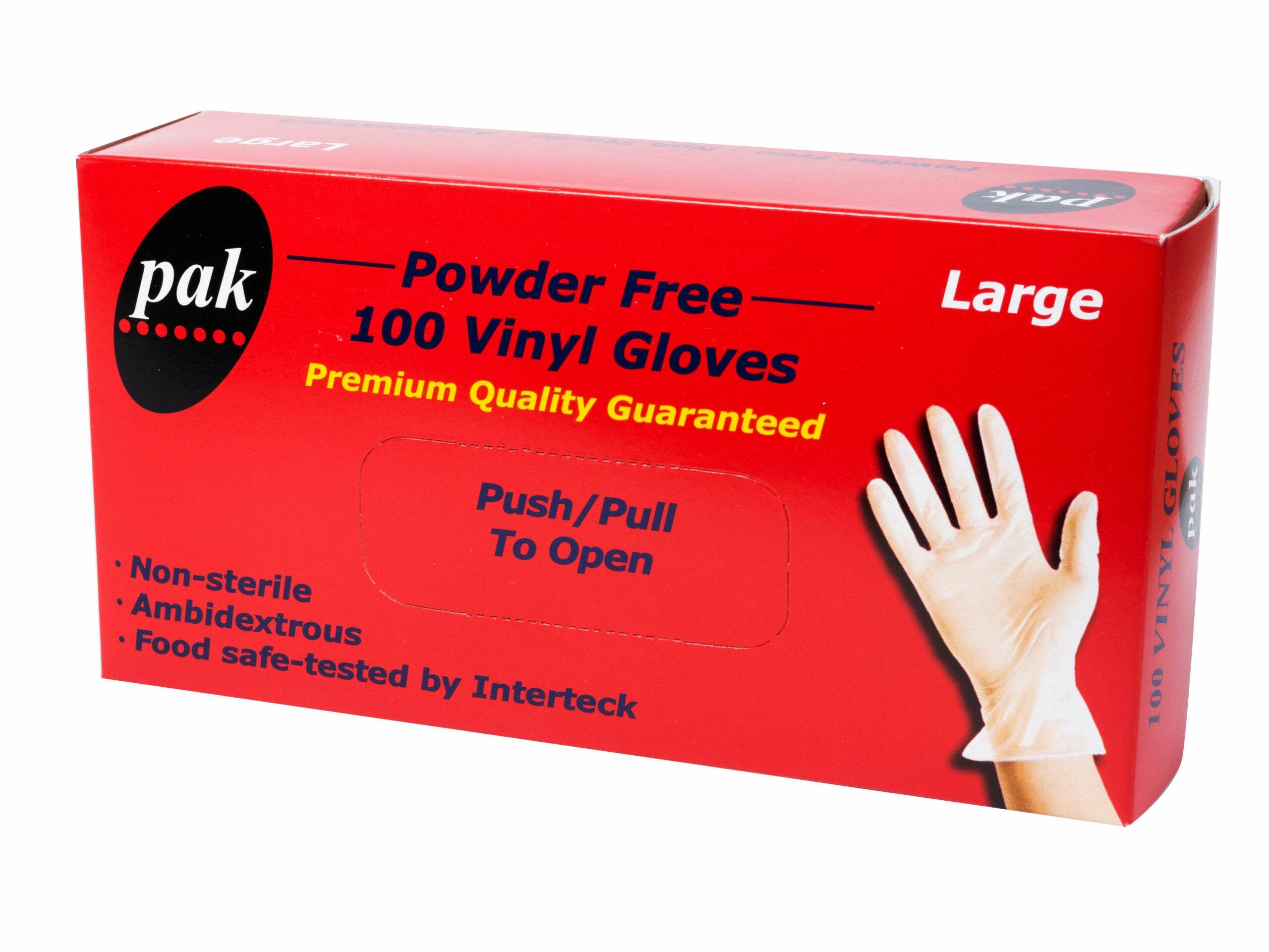 Pak Large Vinyl Gloves 100 Pieces