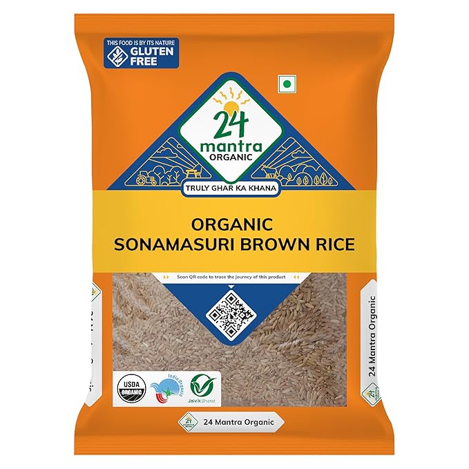 24mantra Organic Sona Masoori Brown Rice 1 kg