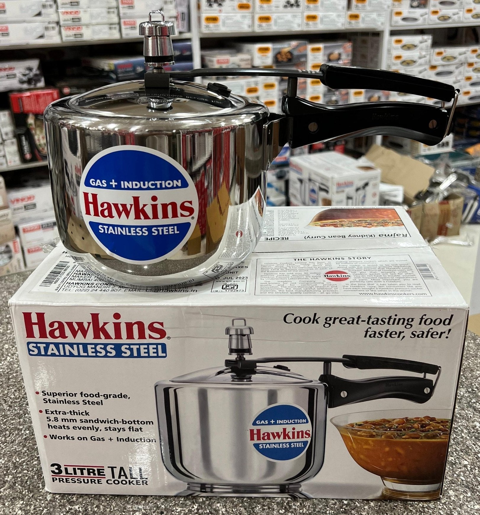 Hawkins S S 3 L Tall Pressure Cooker Hss 3T