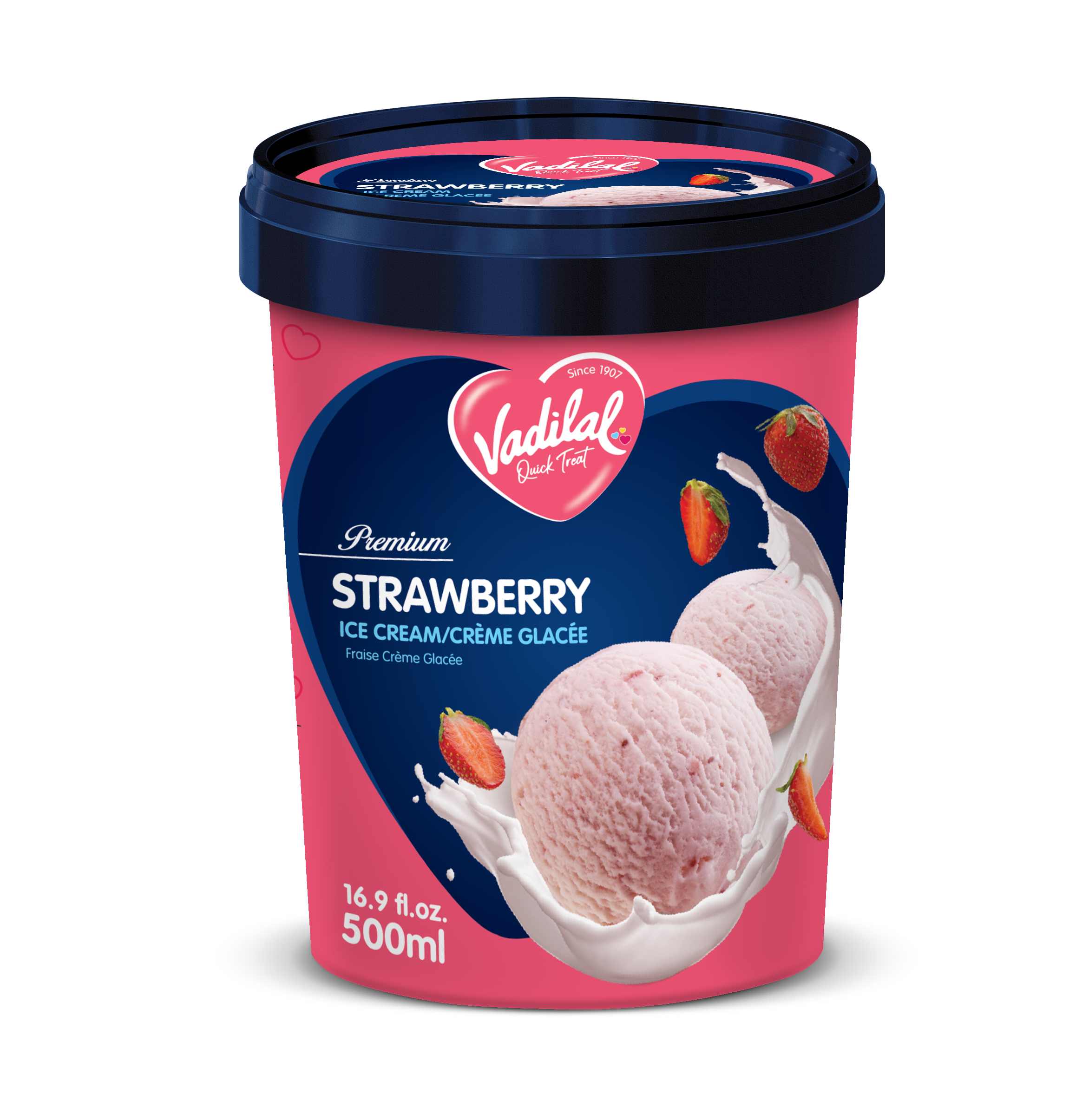 Vadilal Strawberry Ice Cream 500 ml