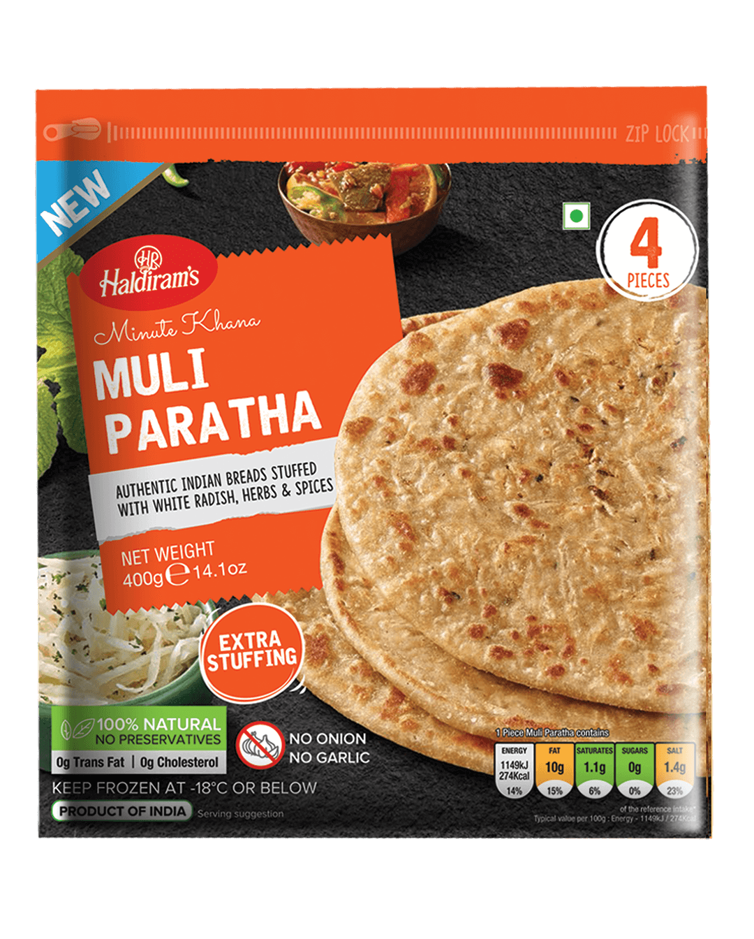 Haldiram Muli Paratha 400 g