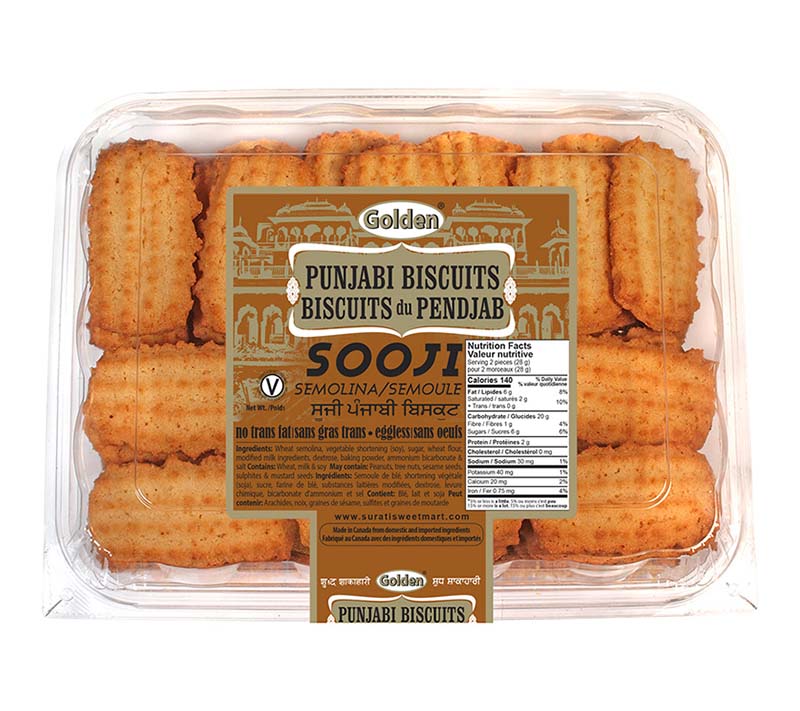 Golden Punjabi Biscuits Sooji Semolina 680 g