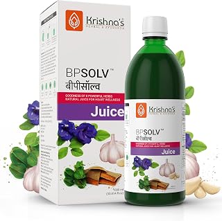 Krishna's BPSOLV Juice with 8 Herbs  Natural Support for Blood Pressure | Herbal Formula for Heart Health, Circulation & Overall Wellness - 1000 ml