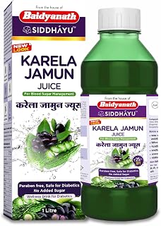 Baidyanath Asli Ayurved Karela Jamun Juice - 1 L | Natural Blood Sugar Support | Detox & Digestive Health Booster