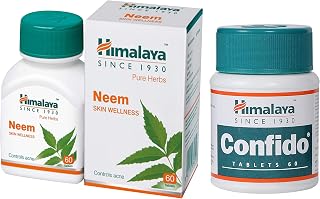 Himalaya Wellness Pure Herbs Skin Wellness Tablets - 60 Count (Neem) & Himalaya Confido Tablets -(Tribulus) 60 Counts