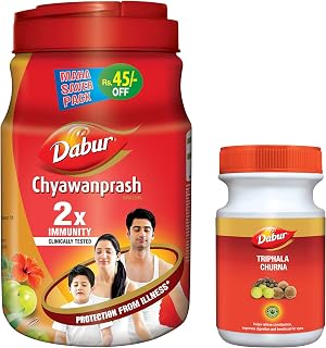 Dabur Chyawanprash 2 Kg & Dabur Triphala Churna Ayurvedic Remedy For Gastro Intestinal Health - 500g