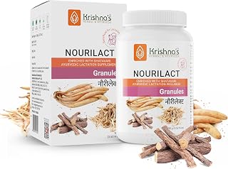 Krishna's Nourilact Granules - Blend of 6 Powerful Herbs | Enriched with Shatavari | Support Lactation, Digestion & Postnatal Energy - 100 gm
