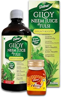 Dabur Giloy Neem Tulsi Juice and Honey, Immunity Booster Combo