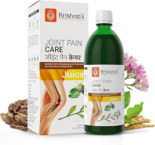 Krishna's Joint Pain Care Juice - 1000 Ml | Natural Pain Reliever |9 Powerful Herbs Like Rasana, Kutaki, Daru Haridra Ashwagandha Strengthens The Muscle