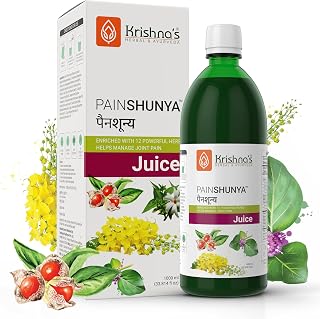 Krishna's Painshunya Juice  Enriched With 12 herbs - Ayurvedic Herbal Juice for Joint Pain Relief & Body Comfort - 1000 ml