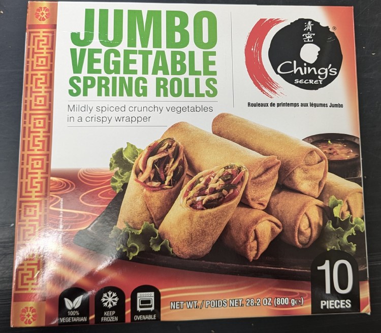 Chings Jumbo Vegetable Spring Rolls 800 g
