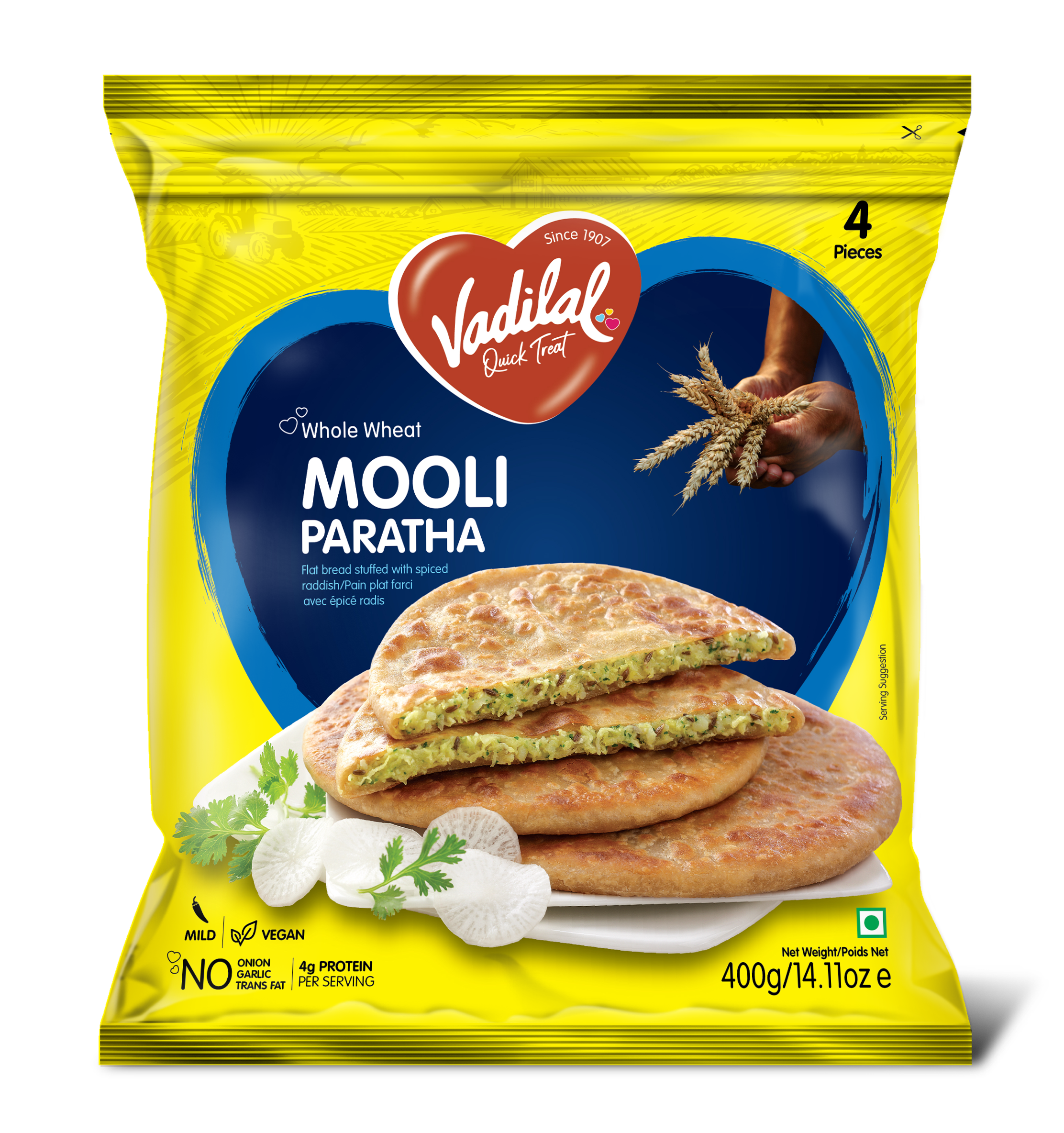 Vadilal Mooli Paratha 4 pcs