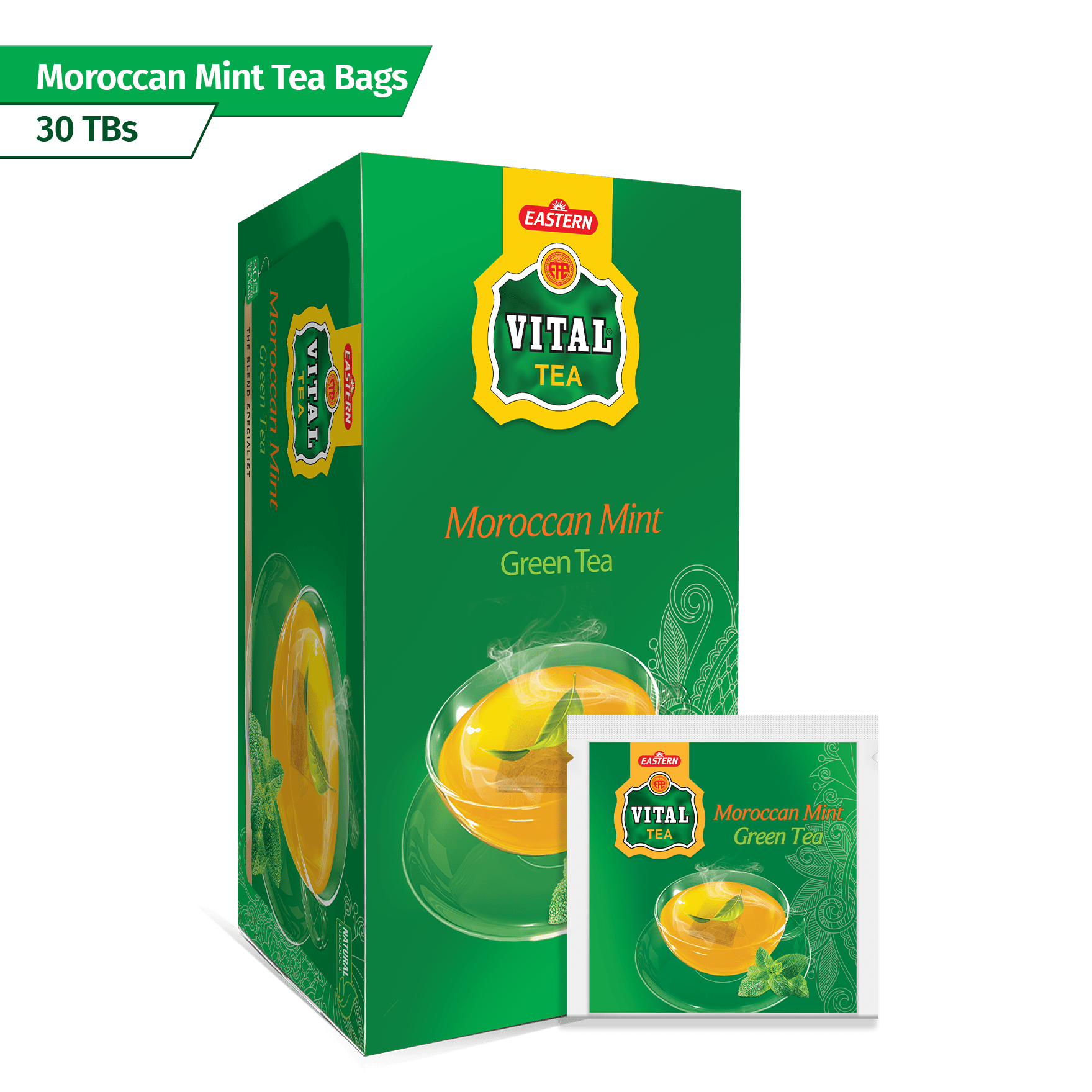 Vital Noroccan Mint Green Tea Bags 30 pcs
