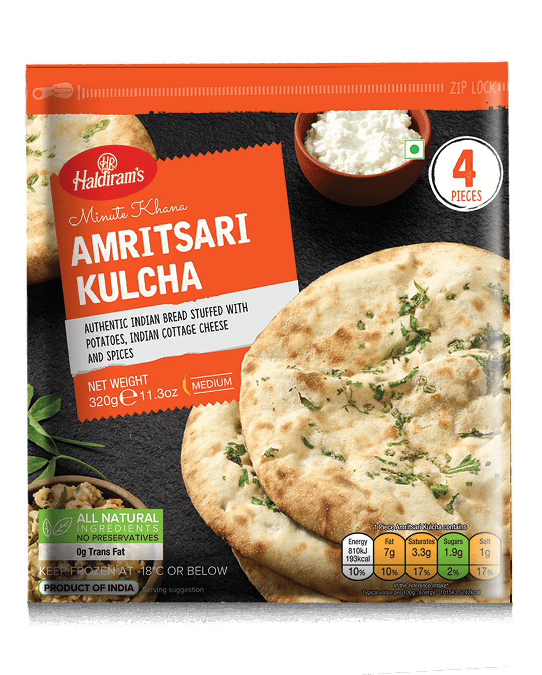 Haldiram Bulk Roadside Kulcha 15 Pieces 975 g