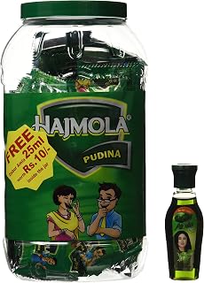 Dabur Pudina Hajmola Tablets - 352 g with Free Amla Oil - 25 ml
