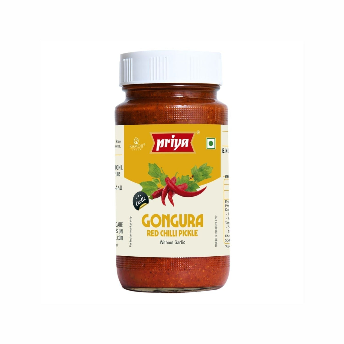Priya Gongura Red Chilli Pickle 300 g