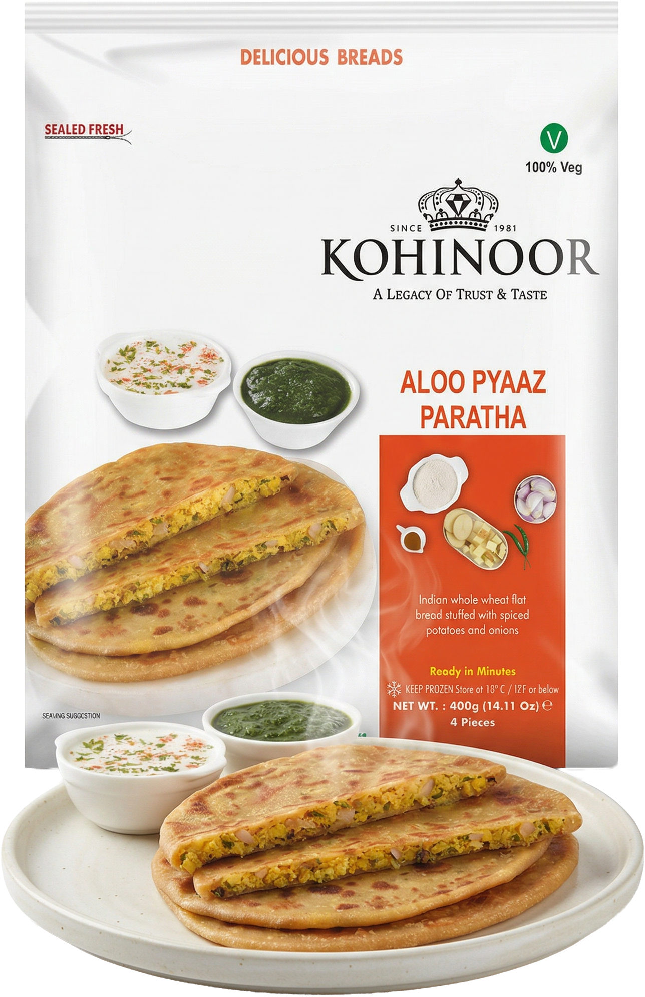Kohinoor Aloo Pyaz Paratha 1.28 kg