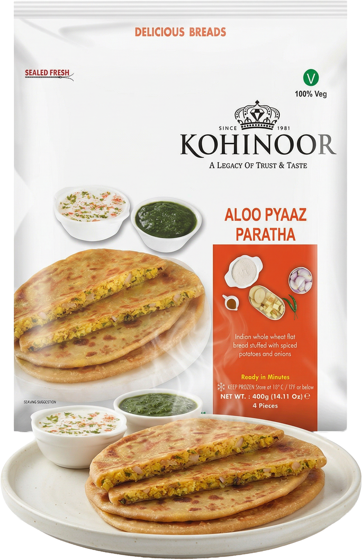 Kohinoor Aloo Pyaaz Paratha 1.28 kg