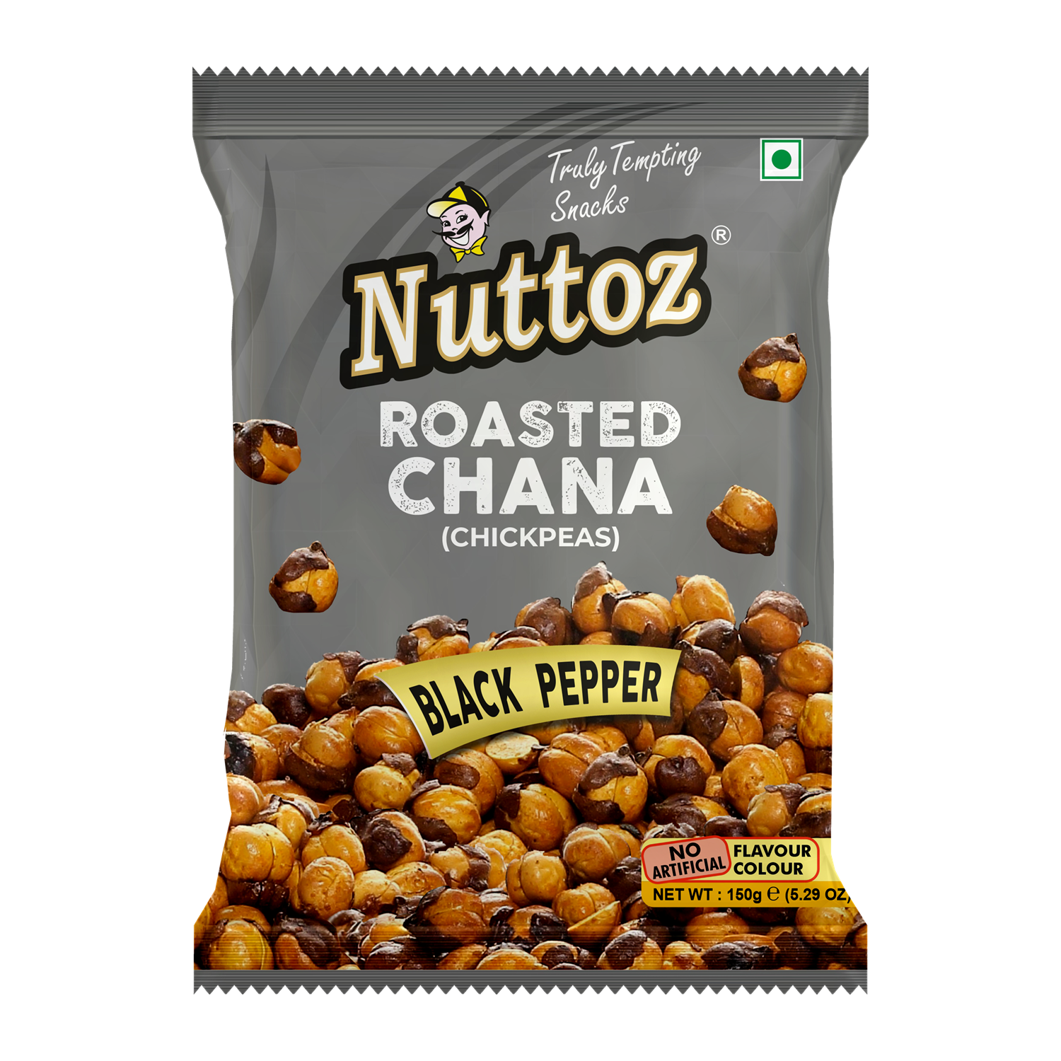 Nuttoz Roasted Chana Black Pepper 150 g