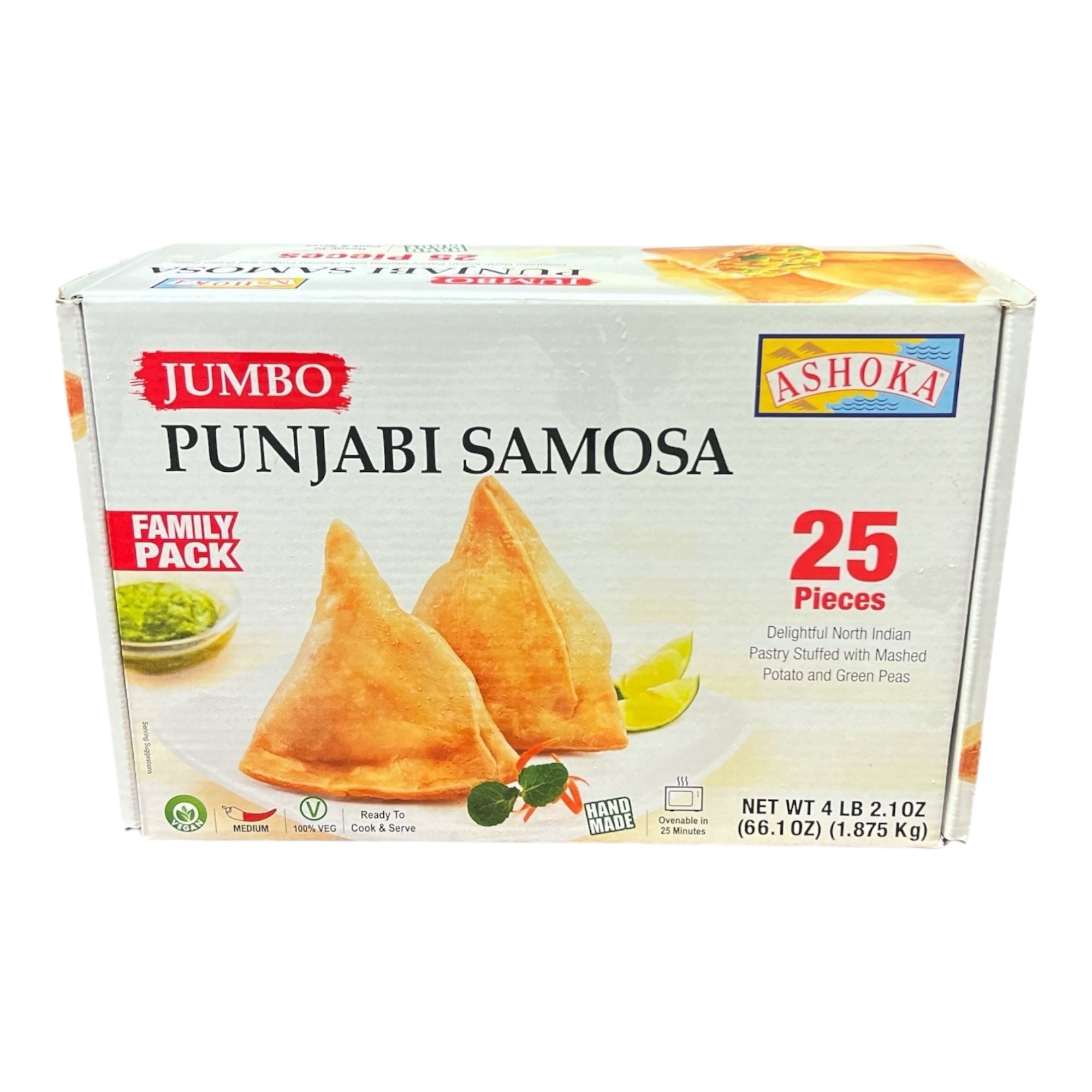 Ashoka Punjabi Samosa Jumbo 75 g 25 Pieces Box