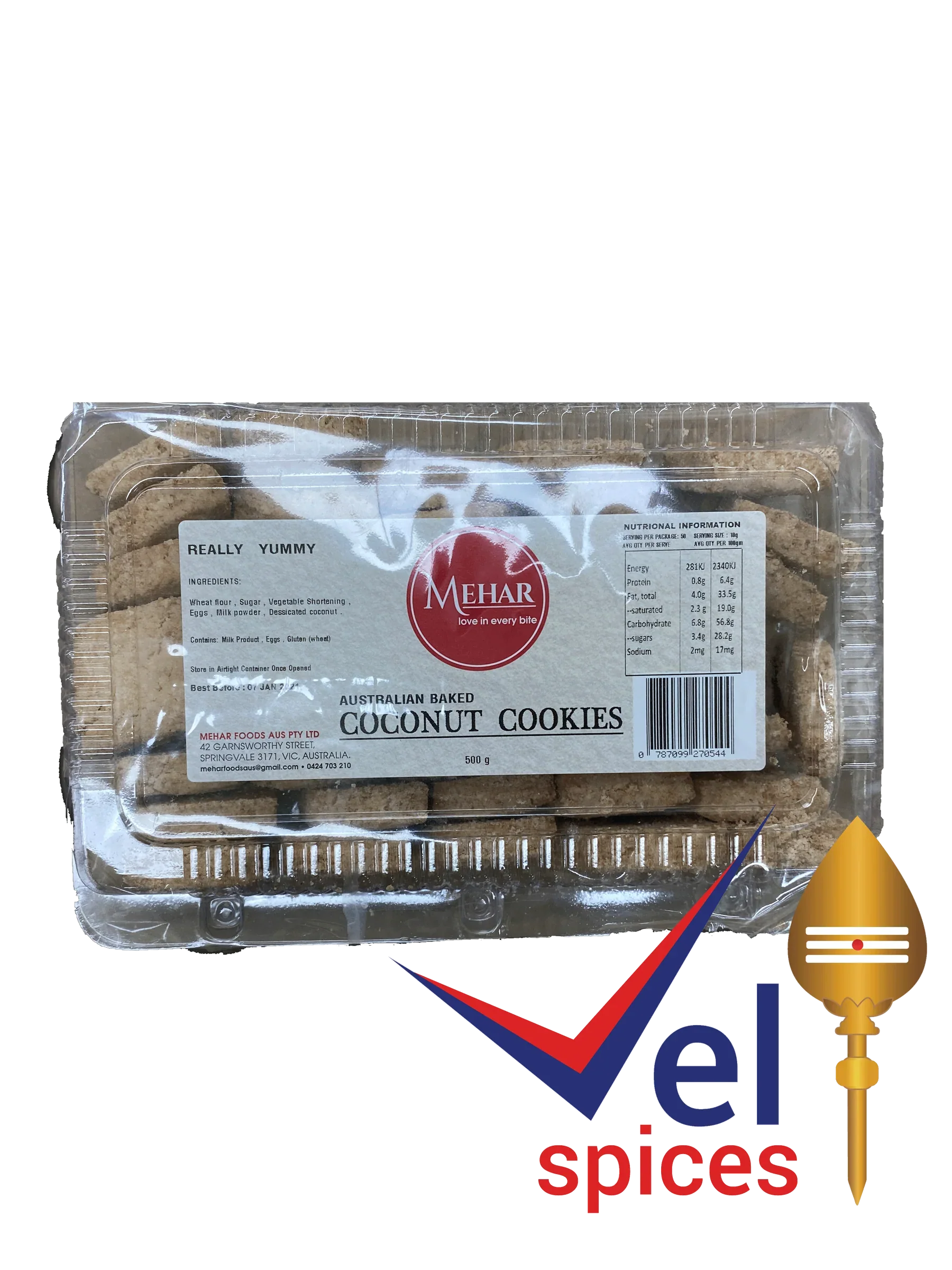 Mehar Coconut Cookies 500 g #