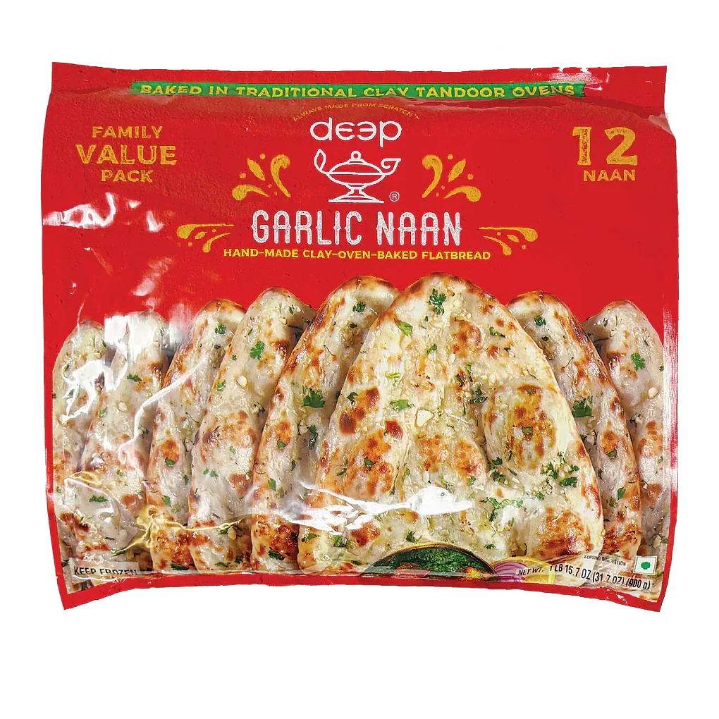 Deep Garlic Naan 4 Pieces