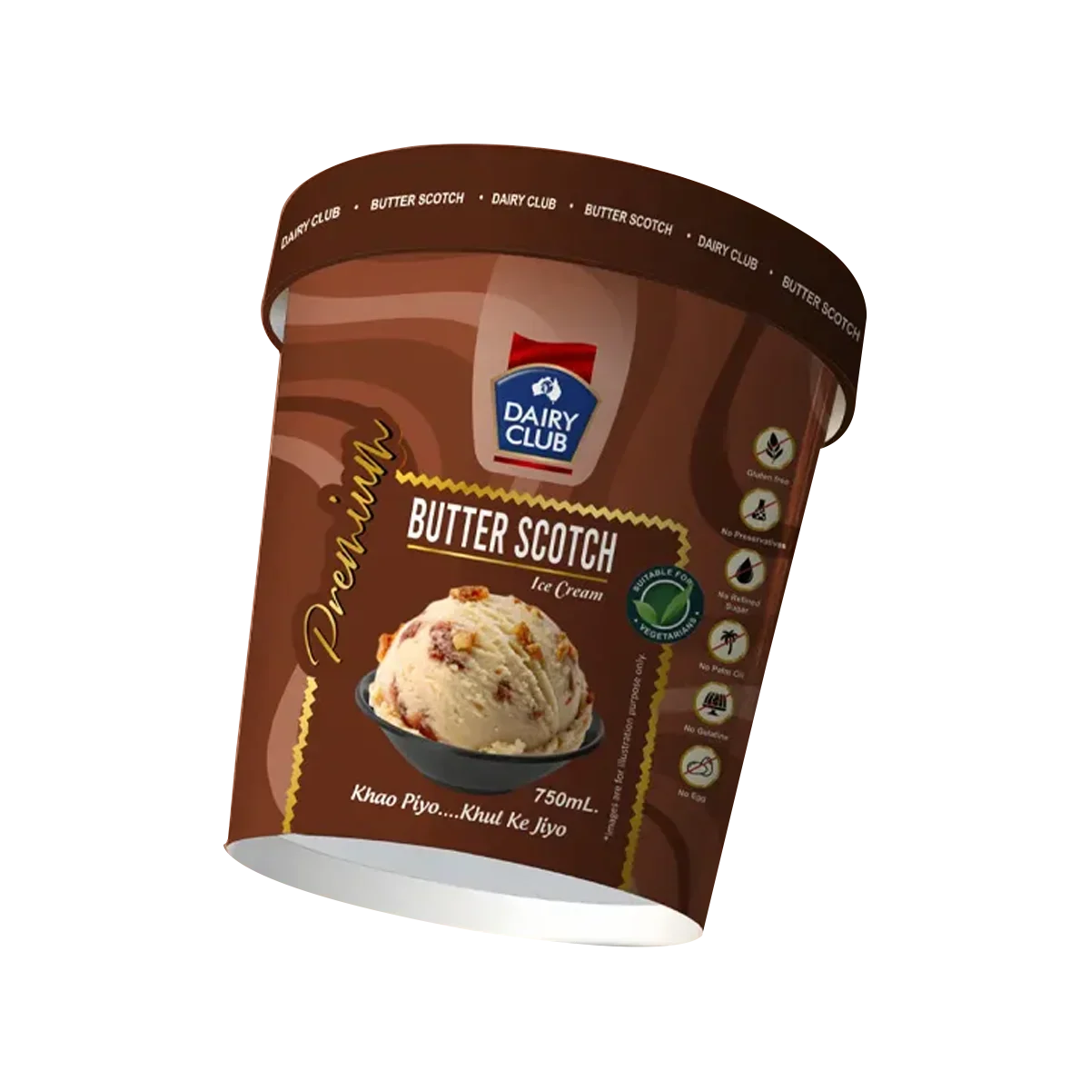 Dairyclub Butter Scotch Icecream750 ml